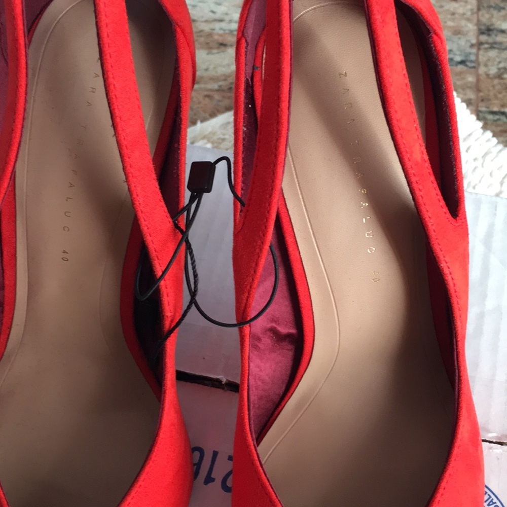 Hot red Zara hells New size 40 - Picture 2 of 5